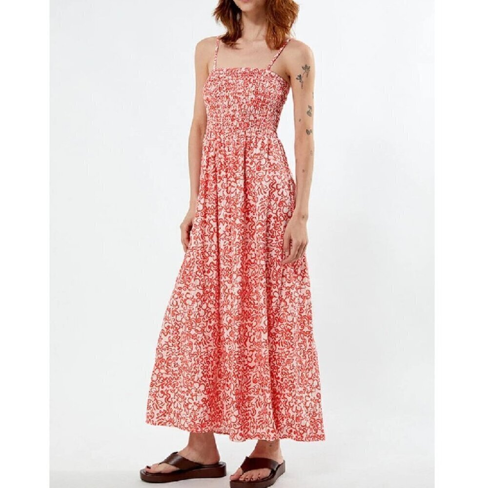Old Navy Spaghetti‎ Strap Smocked Floral Maxi Dress Size L